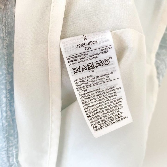 Banana Republic Blue Drape Blouse Side Pleats Size S Sleeveless - Picture 6 of 9